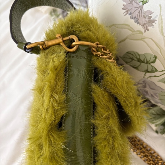 VINTAGE RARE Faux Fur Tory Burch Convertible Crossbody - Picture 11 of 12